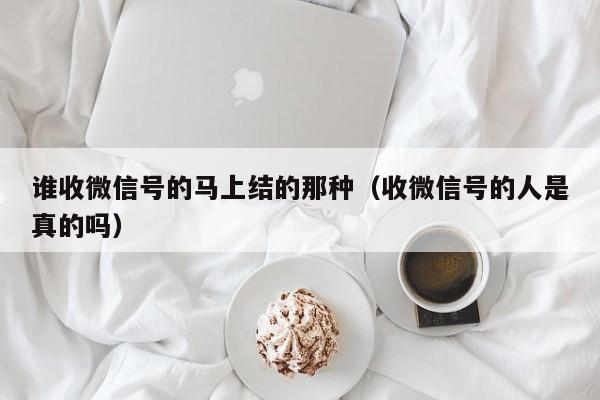 谁收微信号的马上结的那种（收微信号的人是真的吗）